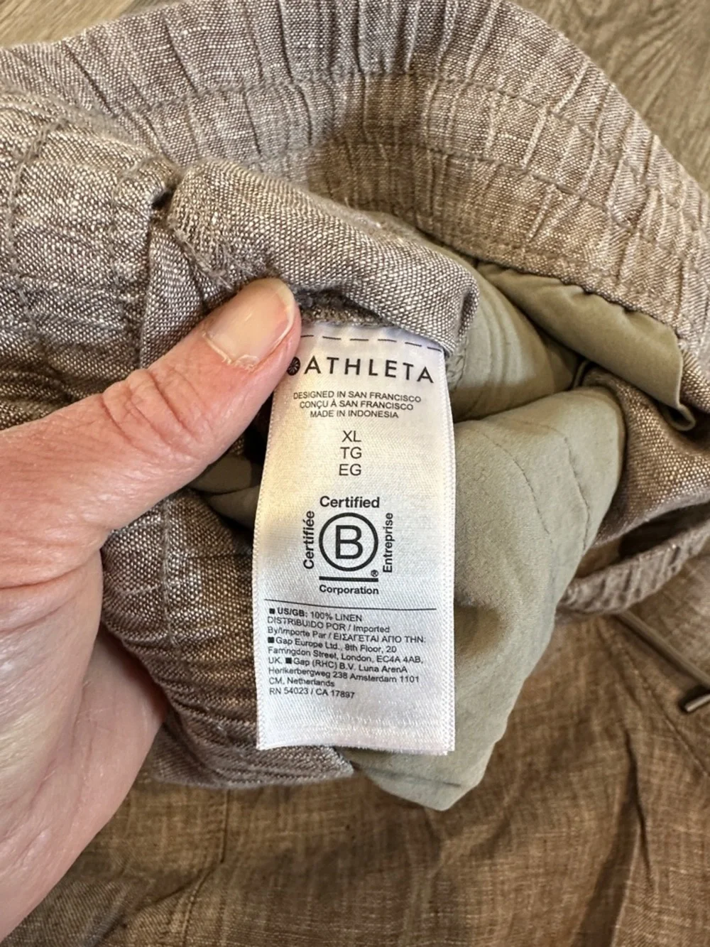 NEW with tags! Retreat Linen Mid Rise 4" Short XL Pyrite - Picture 3 of 6